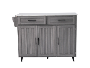 Buffet 3 porte(s)  2 tiroir(s)   - 129 cm coloris gris 