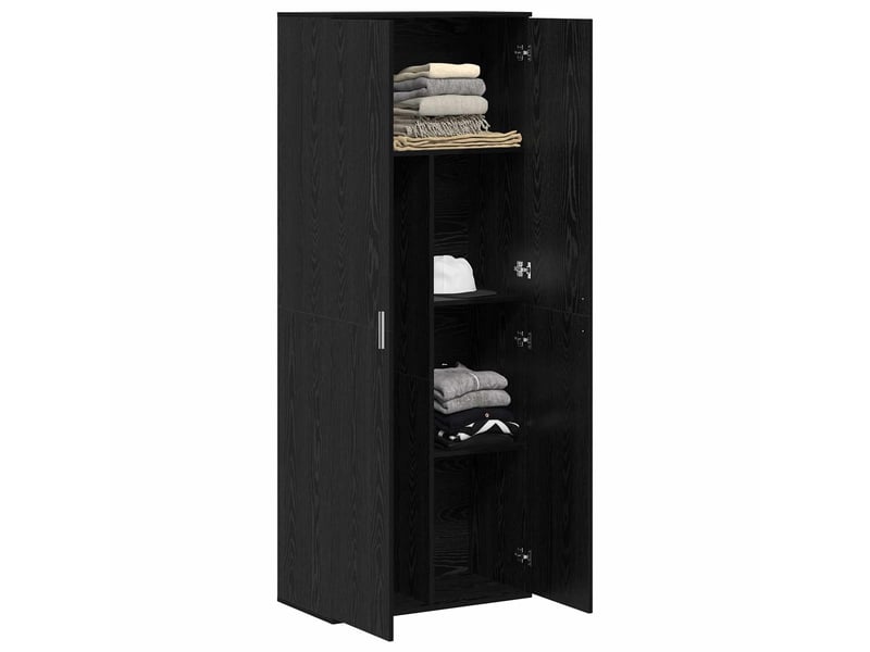  Haut armoire, meuble de rangement salon 70 x 33,5 x 180 cm bois d'ingénierie chêne noir  - Conforama C