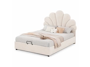 Lit coffre 90x200 cm HAVRYA   coloris beige