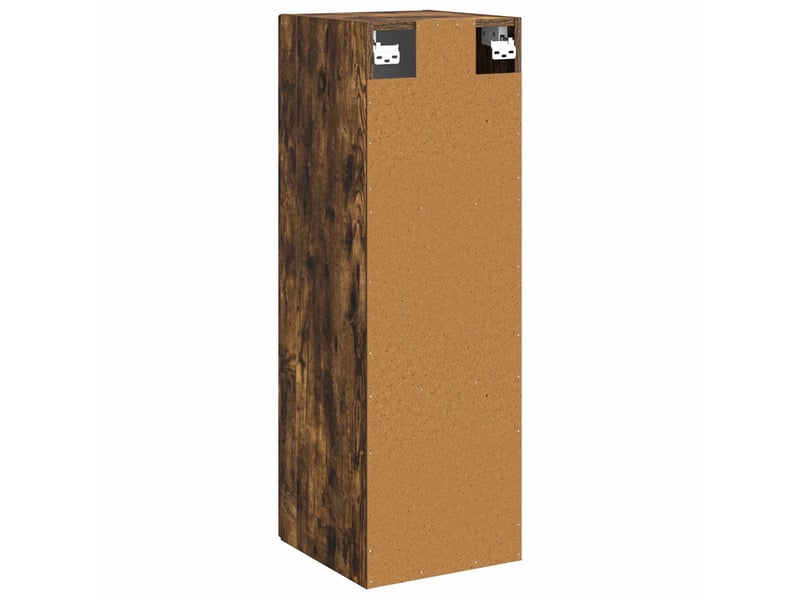  Cabinet salle de bain mural, meuble de rangement chêne fumé 33x34.5x60 cm shl6410  - Conforama E