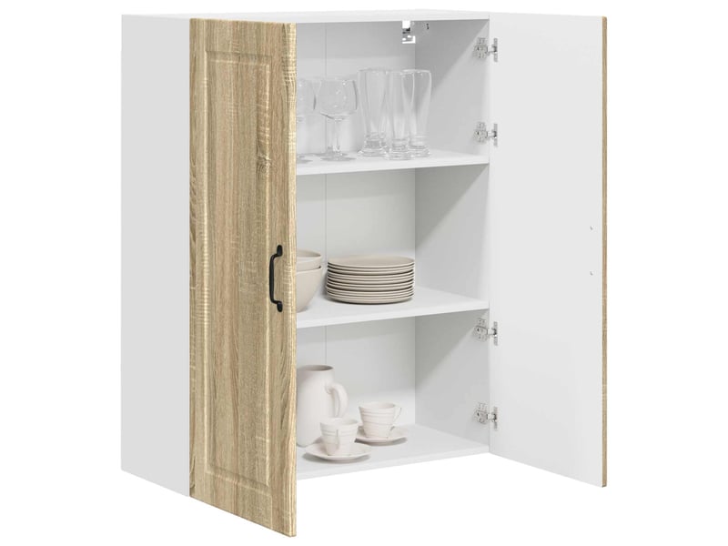 Meuble mural de cuisine, armoire de cuisine chêne sonoma 80x31x100cm shl3382 - Conforama C
