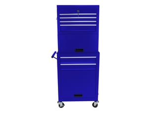 Armoire à outils sur roues - 6 tiroirs - roues universelles - verrouillable - panneau suspendu - acier