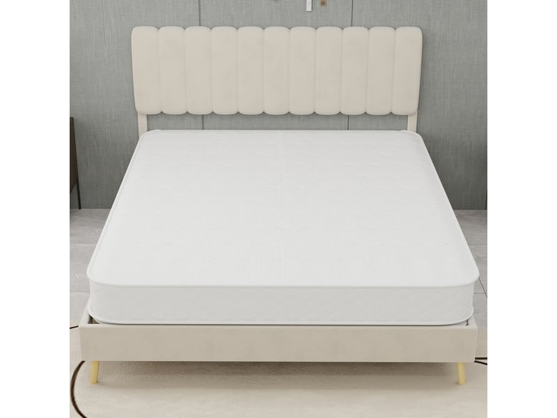  Matelas 140 × 200 cm à ressorts ensachés et mousse respirante, soutien équilibré, blanc  - Conforama B