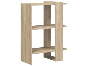 Étagère 2 niveaux, étagère de rangement 52 x 25 x 71,5 cm bois d'ingénierie shl5971