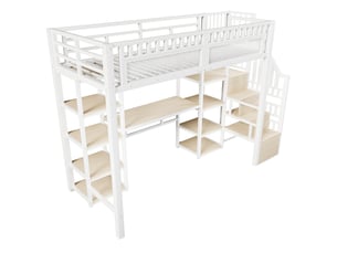 Lit mezzanine 90x200 cm    coloris blanc