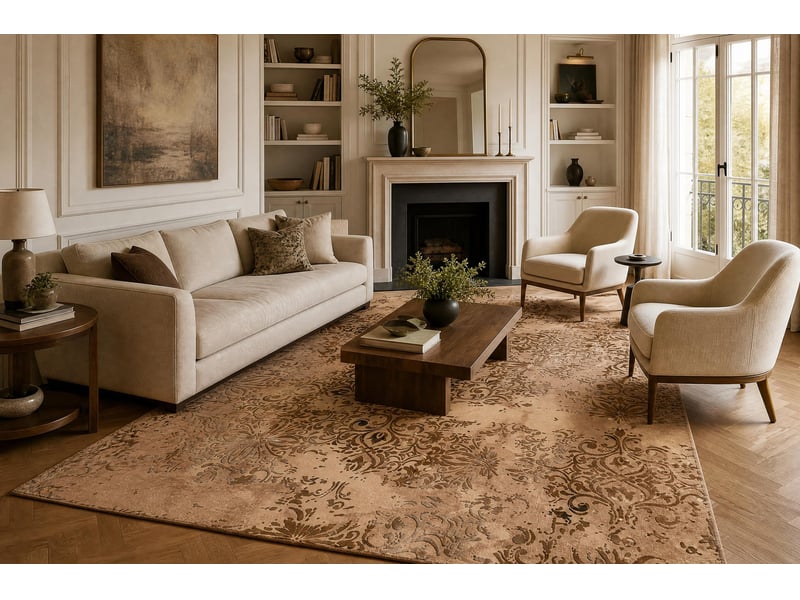  Tapis en laine omega nexus ornement brunes 200x300 cm  - Conforama E