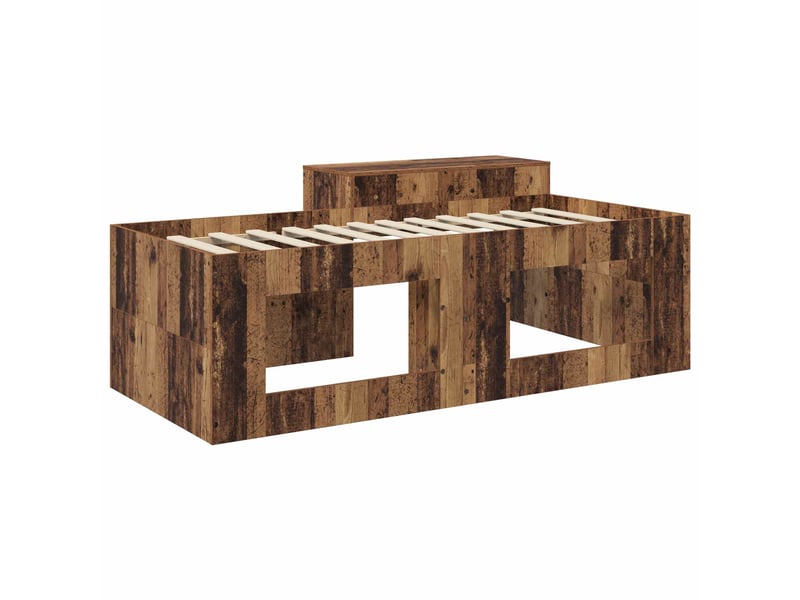  Lit haut pour enfants - lit jeune avec bureau bois ancien 80 x 200 cm  - Conforama E