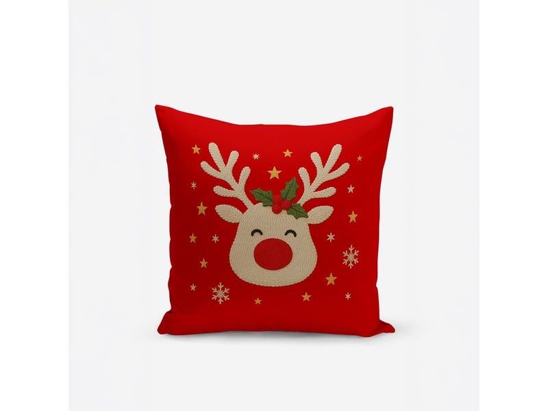  Housse de coussin de noël en polyester plüsch  - Conforama A