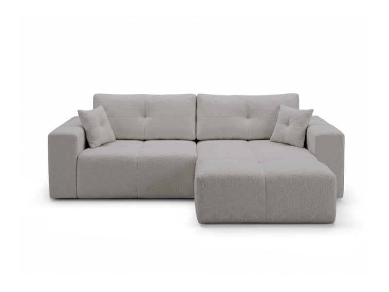  Celine - canapé d'angle convertible et réversible 4 places en bouclette  - Conforama E