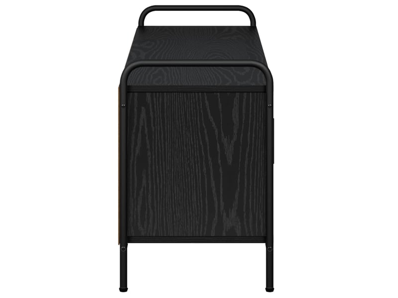  Meuble tv moderne, banc tv 79,5x33x50 cm chêne noir bois d'ingénierie shl11323  - Conforama E