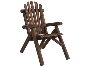 Chaise de jardin, chaise d'extérieur à dossier haut, supporte jusqu'à 113 kg, résistante aux intempéries, finition carbonisée