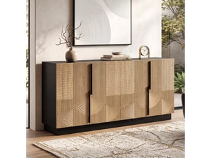 Buffet 4 porte(s)   <strong>OKMYHOME</strong> <strong></strong> - 160 cm coloris naturel 
