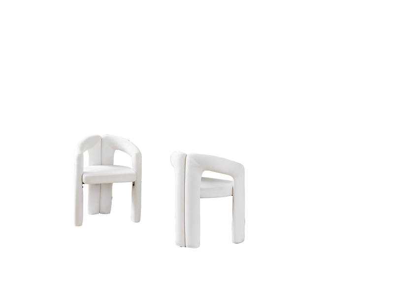  Chaises de salle à manger en velours avec accoudoirs, lot de 2 evryae  - Conforama E