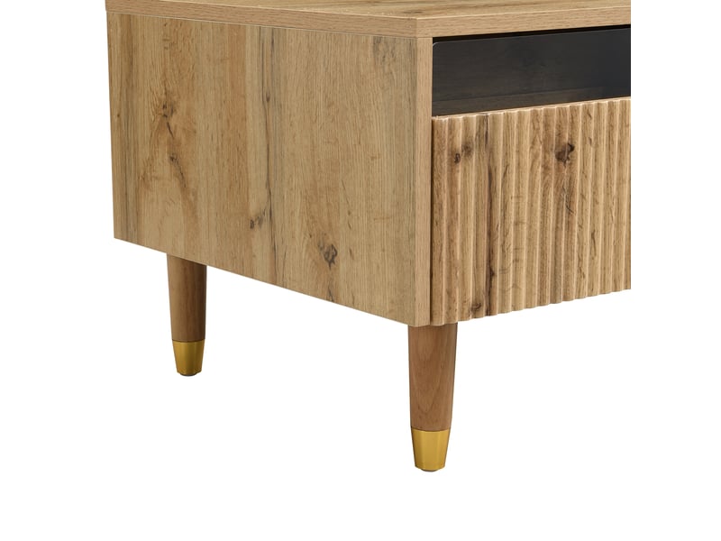Meuble tv,178x35x45 cm,avec table basse 110x50x40 cm,mdf,led - Conforama E
