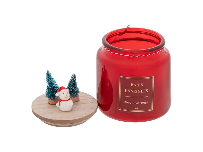  Bougie parfumée couvercle décoré 330g assorti  - Conforama D