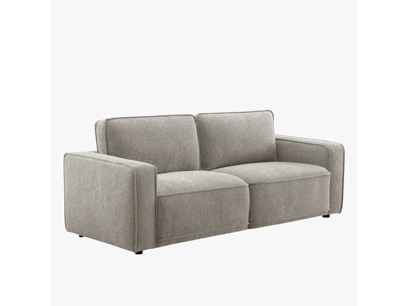 Canapé 3 places en tissu taupe  - Conforama C