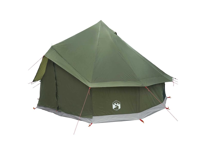  Tente tipi, tente de camping 6 personne vert armée polyester et acier  - Conforama C