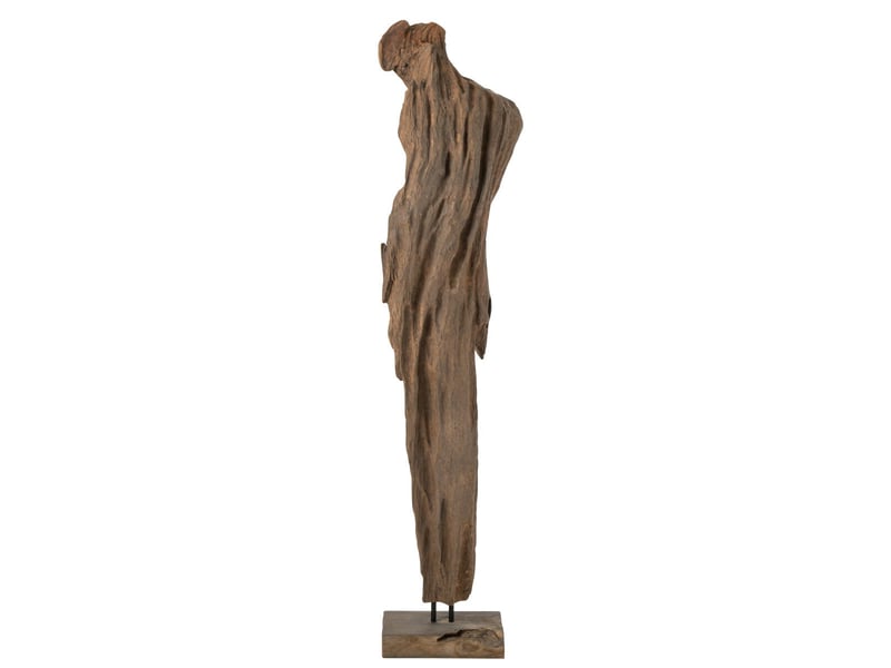  Sculpture déco abstraite en bois mira 183cm marron  - Conforama A