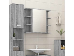 Armoire à miroir de salle de bain sonoma gris 80x20.5x64cm bois