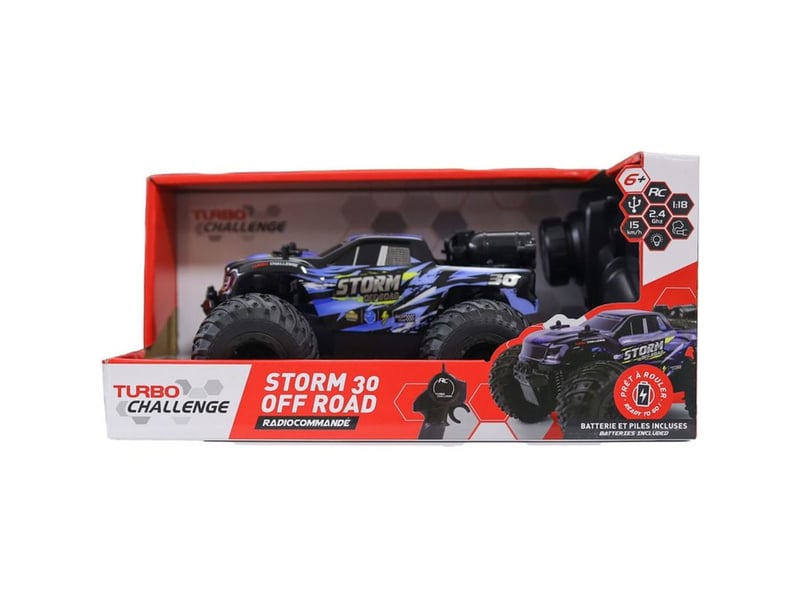  Véhicule rc tout terrain 118 2,4 ghz 15 kmh led et fumée 099349 - Conforama B