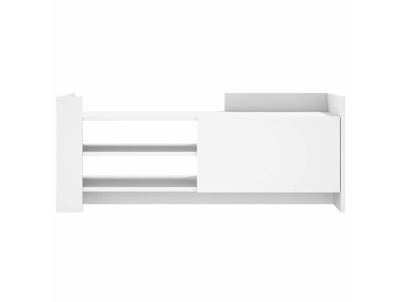  Meuble tv - banc tv - meuble de rangement blanc 100x35x40 cm bois d'ingénierie  - Conforama D