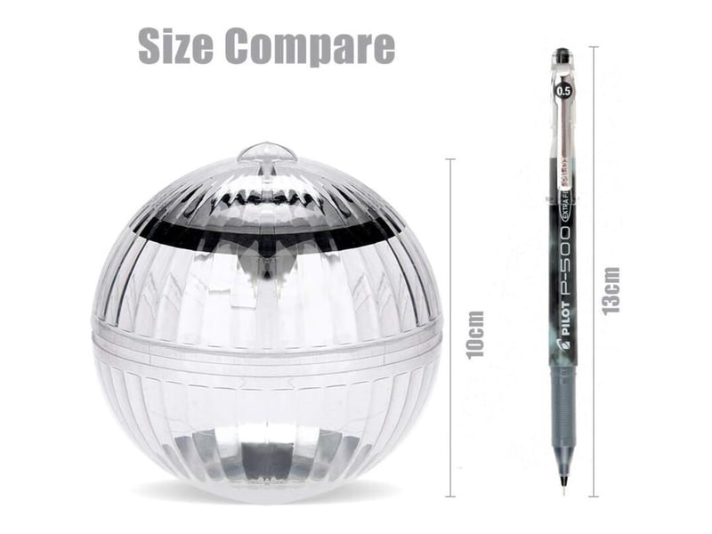 Projecteur de piscine solaire avec deux lumières led flottantes, changement de couleur automatique, étanche et sphérique, transparent HRC0001114LY - Conforama C