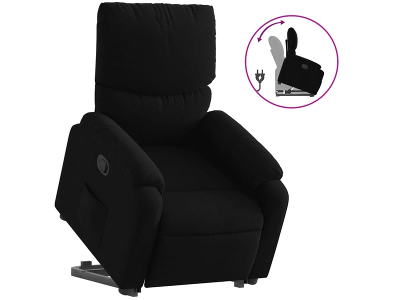  Fauteuil inclinable, fauteuil relax noir tissu shl57702  - Conforama A