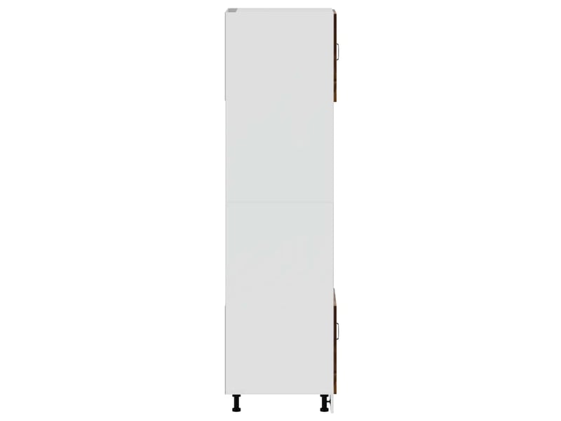  Lot de 2 armoires à four classiques avec pieds réglables 60 x 57 x 207 cm en bois d'ingénierie chêne fumé 02_0055711  - Conforama D