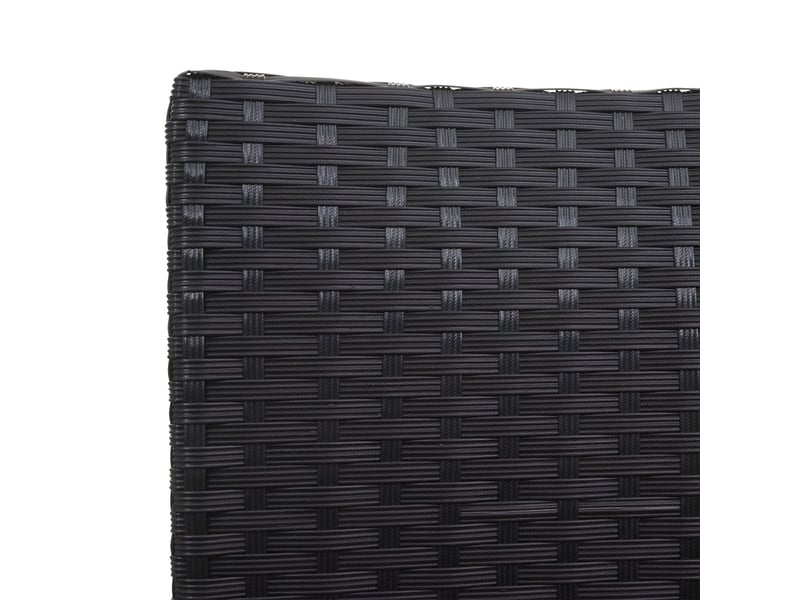  Banc en polyrotin avec table fauteuils chaises de jardin 132 cm noir coussin terracota 04_0001139  - Conforama D