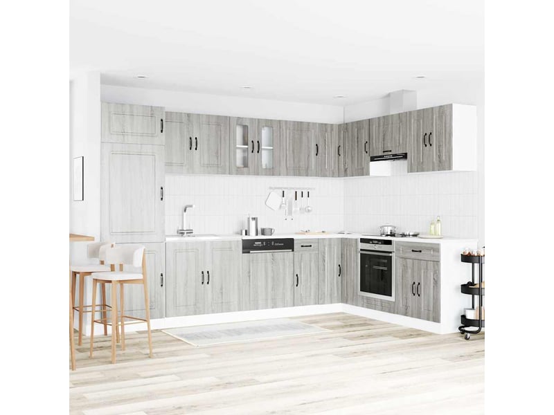  Meuble de rangement, armoire de cuisine kalmar gris sonoma 80x46x81,5cm  - Conforama B