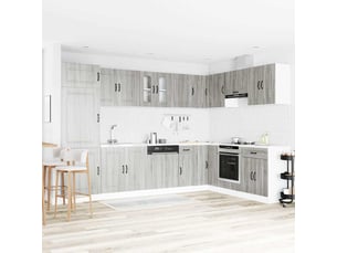 Meuble de rangement, armoire de cuisine kalmar gris sonoma 80x46x81,5cm