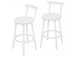 tabouret de bar <strong>HAUSS SPOLE</strong> - blanc hauteur d'assise 65 cm vendu Par paire