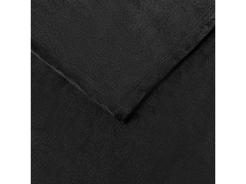 Plaid canapé noir 220x240 cm 1.37 kg polaire - Conforama E