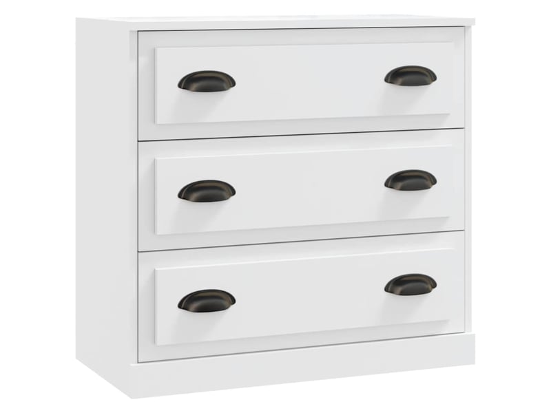  Buffets 2 pcs - bahut - meuble de rangement blanc bois d'ingénierie  - Conforama C