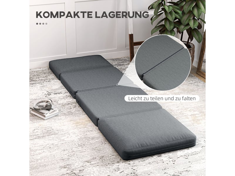  Canapé de sol convertible 3 en 1 gris foncé, fauteuil pliable en tissu aspect velours, pour salon et chambre  - Conforama D