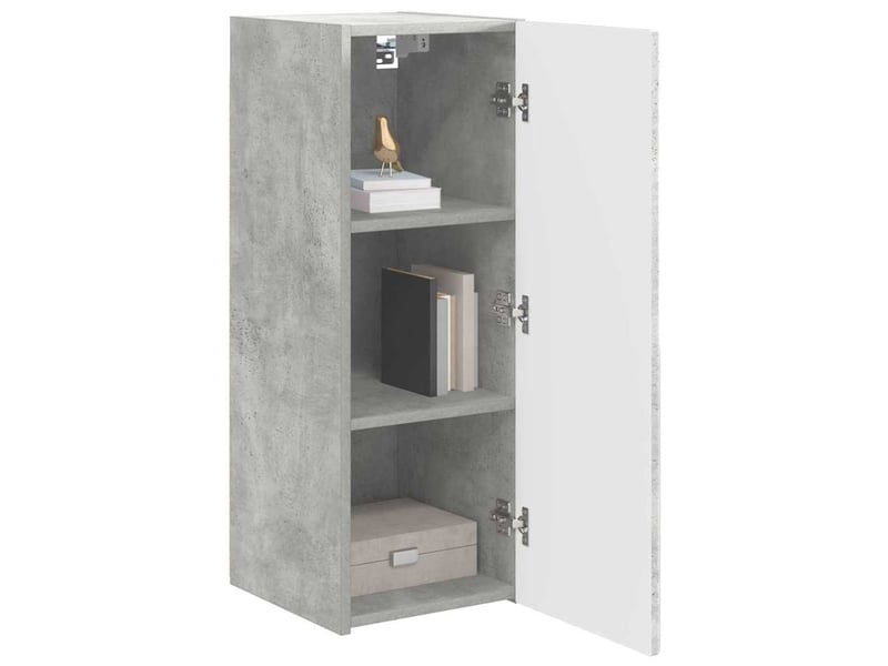  Meuble tv - banc tv - meuble de rangement mural 30 x 31 x 80 cm béton bois d'ingénierie  - Conforama C