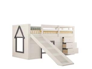 Lit mezzanine 90x200 cm <strong>HAUSS SPOLE</strong>  <strong></strong> coloris beige