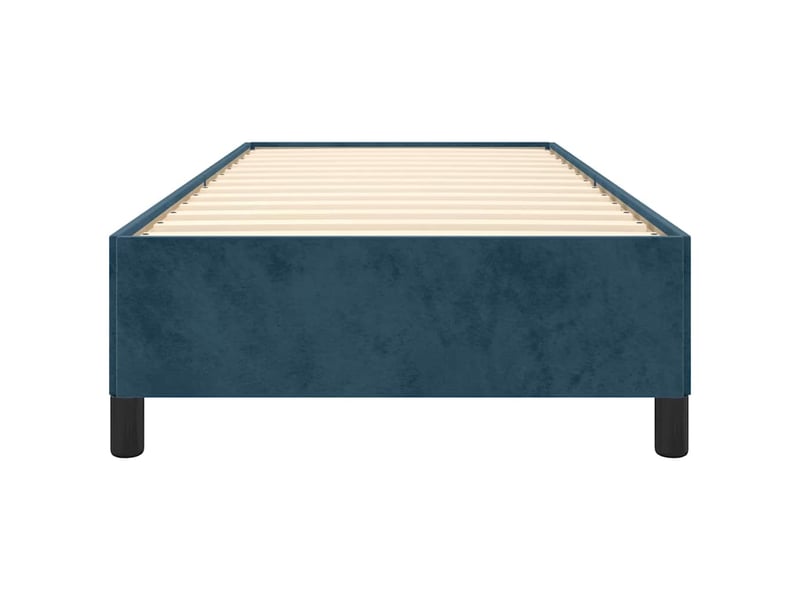  Lit simple- lit adulte -  cadre de lit sans matelas bleu foncé 100x200 cm velours  - Conforama D