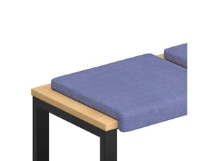 Lot de 2 coussins de banc, coussins d'assise, coussins pour chaisecanapé tissu bleu denim profondeur 35 cm cf52499