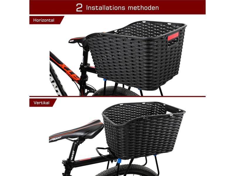 Panier pour porte-bagages arrière – matière synthétique imputrescible, noir, 27l  - Conforama C