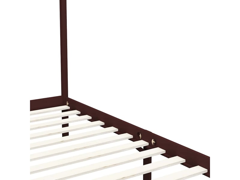  Lit simple- lit adulte -  cadre de lit à baldaquin sans matelas bois massif 100x200 cm  - Conforama D