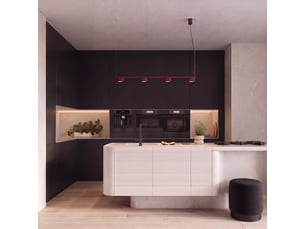 Lustre riff 4 bordeaux gx53 aluminium moderne 208x122x10cm