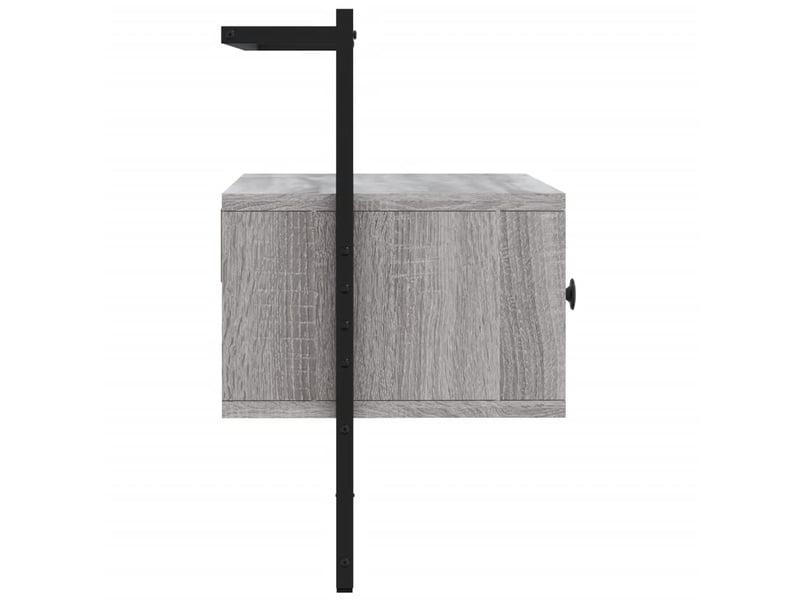  Meuble tv - banc tv - meuble de rangement mural sonoma gris 60,5x30x51 cm bois d'ingénierie  - Conforama D