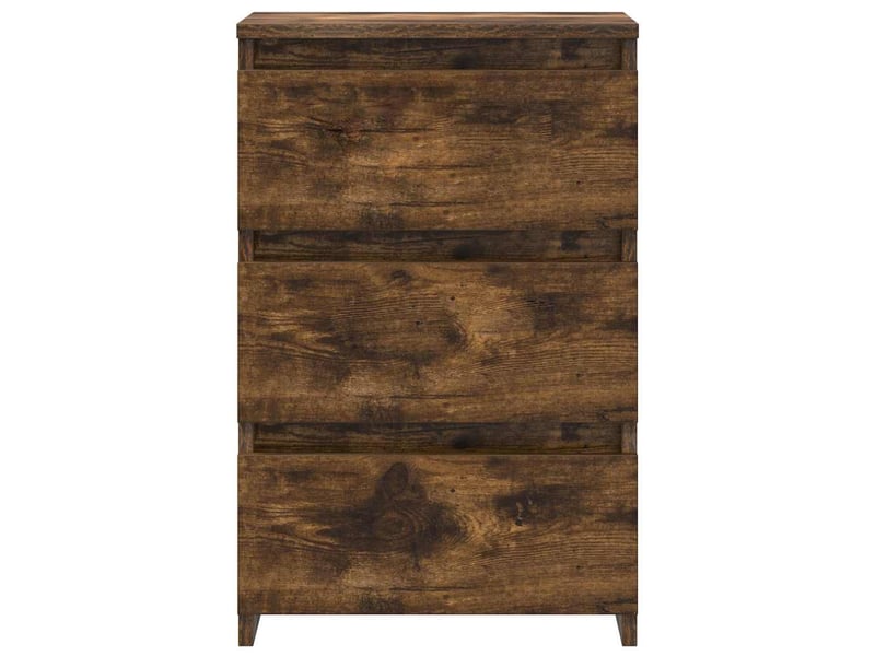 Lot de 2 tables de chevet - cabinet de chevet - table de nuit chêne fumé 40x35x62,5cm bois d'ingénierie  - Conforama B