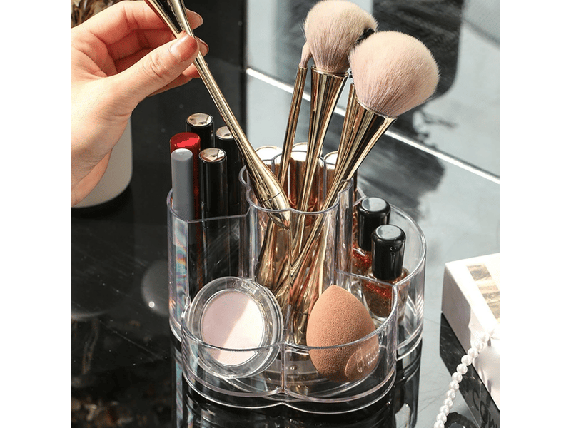  Organisateur cosmétique rotatif - plateau à pinceaux transparent support transparent plateau à pinceaux de maquillage  - Conforama C