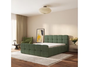 Lit coffre 140x200 cm <strong>MASSENO</strong>  <strong></strong> coloris vert