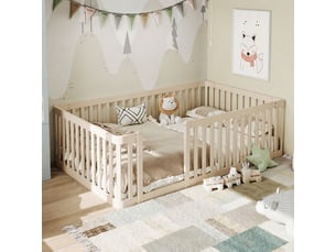 Lit simple 90x200 cm coloris beige