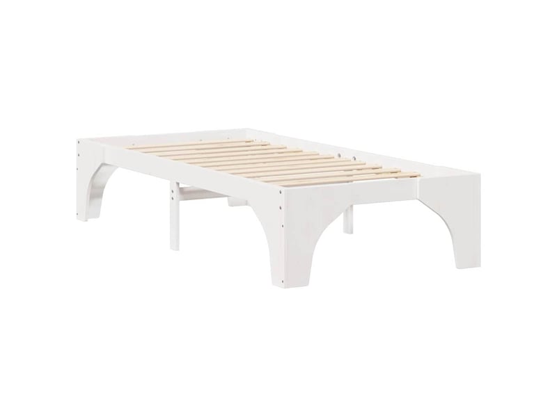 Lit simple- lit adulte - cadre de lit blanc 80 x 200 cm pin massif - Conforama C