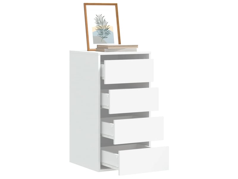  Commode chambre adulte, commode d'angle blanc 40x41x76 cm bois d'ingénierie  - Conforama B
