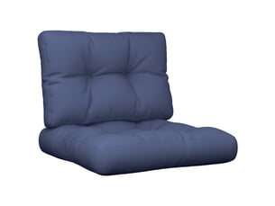 Lot de 2 coussins de palette, coussins de canapé bleu marine tissu cf59501